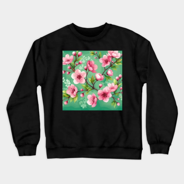 Cherry Blossom Crewneck Sweatshirt by Jenni Arts